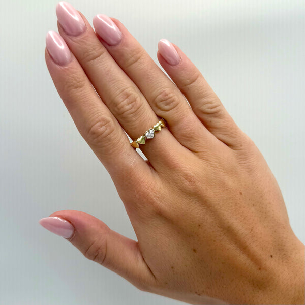 14K GOLD DIAMOND SAMMI HEART RING
