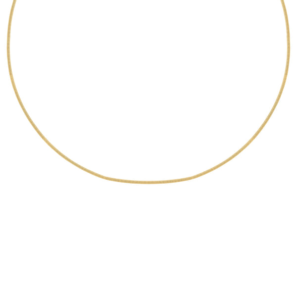 14K GOLD 1.5MM OMEGA NECKLACE
