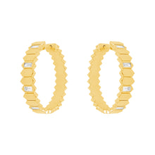 14K GOLD DIAMOND COCO HOOPS
