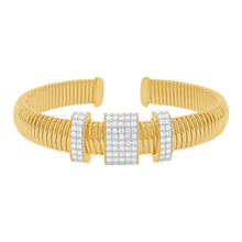 14K GOLD DIAMOND SANDY FLEX CUFF BANGLE