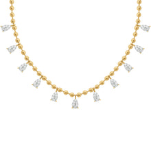14K GOLD DIAMOND FARRAH PEAR NECKLACE