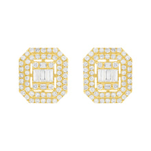 14K GOLD DIAMOND RISA STUDS