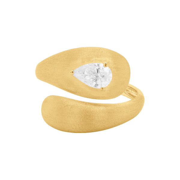 14K GOLD DIAMOND MATTE JASMINE RING