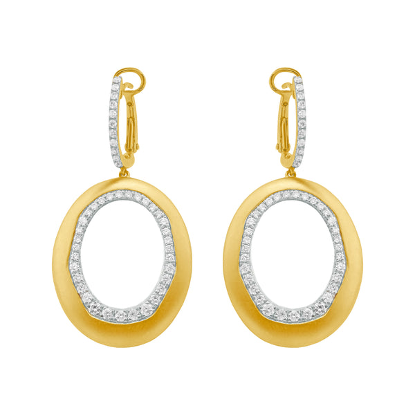 14K GOLD DIAMOND COCO EARRINGS