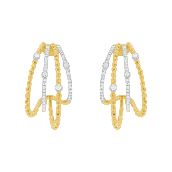 14K GOLD DIAMOND RILEY EARRINGS