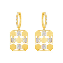 14K GOLD DIAMOND MOTHER OF PEARL CASSIE EARRINGS