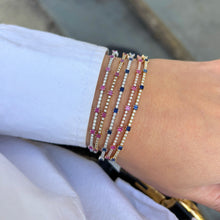 14K GOLD DIAMOND SAPPHIRE KAIA FLEX BANGLE