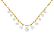 14K GOLD DIAMOND FARRAH GRADUATED NECKLACE