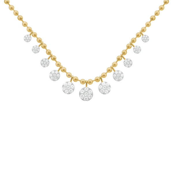 14K GOLD DIAMOND FARRAH GRADUATED NECKLACE