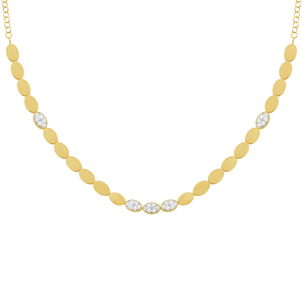 14K GOLD DIAMOND SHELLY NECKLACE