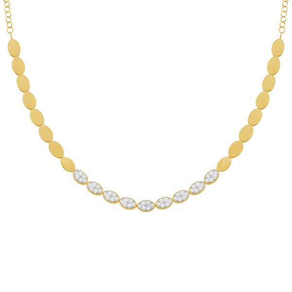14K GOLD DIAMOND TATE NECKLACE
