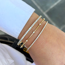 14K GOLD DIAMOND EMMY FLEXIBLE BANGLE