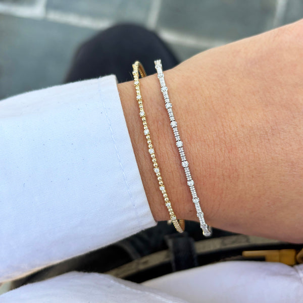 14K GOLD DIAMOND GINA FLEX BANGLE