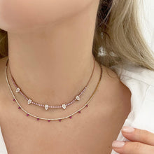 14K GOLD DIAMOND RUBY GEORGIA NECKLACE