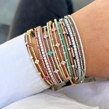 14K GOLD EMERALD JOELLE FLEX BANGLE