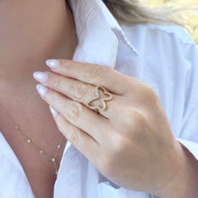 14K GOLD DIAMOND PATTI BUTTERFLY RING