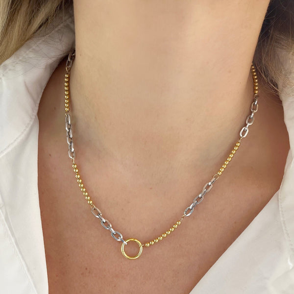 14K TWO-TONE GOLD ETHEL NECKLACE