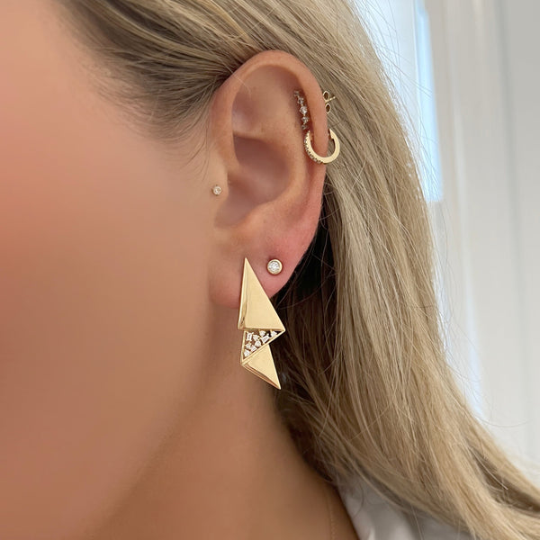 14K GOLD DIAMOND KYLIE EARRINGS