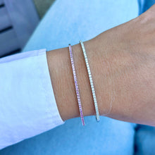 14K GOLD PINK SAPPHIRE JOELLE FLEX BANGLE