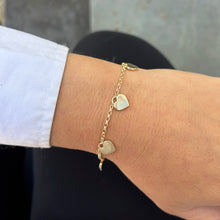 14K GOLD TALI HEART BRACELET