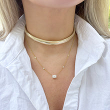 14K GOLD OMEGA CLOUD NECKLACE