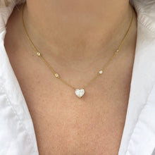 14K GOLD LAB GROWN DIAMONDS BY THE YARD HEART NECKLACE