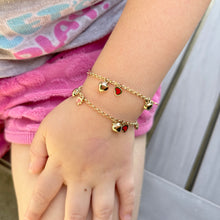 14K GOLD ROSIE RED HEART BABY BRACELET