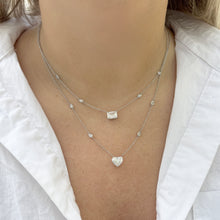 14K GOLD LAB GROWN DIAMONDS BY THE YARD HEART NECKLACE