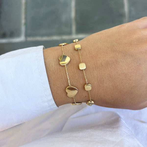 14K GOLD CLARA HEART BRACELET