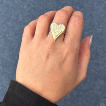 14K GOLD DIAMOND HILARY HEART RING
