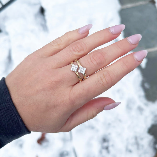 14K GOLD DIAMOND KIRA RING