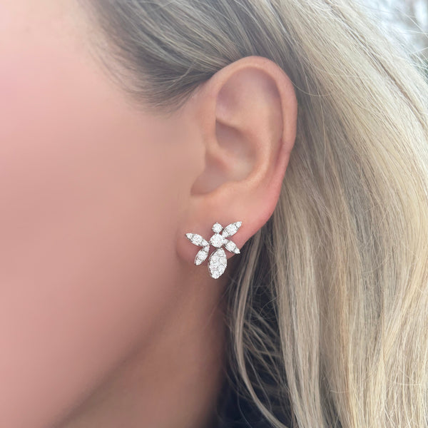 14K GOLD DIAMOND KAYLIE EARRINGS