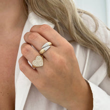 14K GOLD DIAMOND SMALL APRIL HEART RING