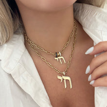 14K GOLD 16" LEA LINK NECKLACE