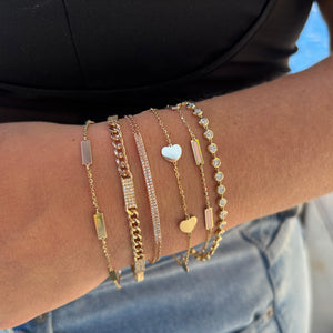 14K GOLD PINK MOTHER OF PEARL ANNA BRACELET