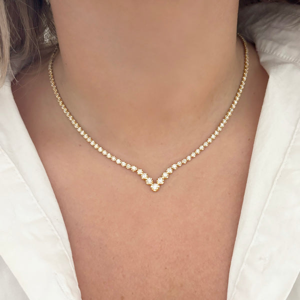 14K GOLD DIAMOND VALENTINA NECKLACE