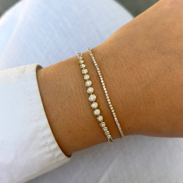 14K GOLD DIAMOND BRITT TENNIS BRACELET