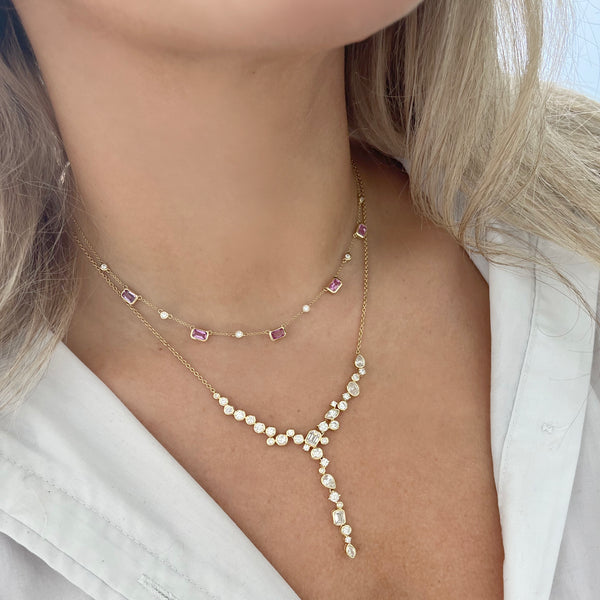 14K GOLD DIAMOND LACEY LARIAT