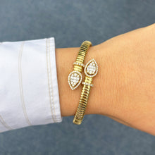 14K GOLD DIAMOND JOY PEAR FLEXIBLE BANGLE