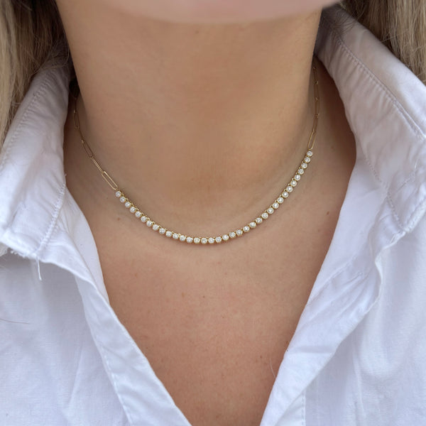 14K GOLD DIAMOND EMILY NECKLACE