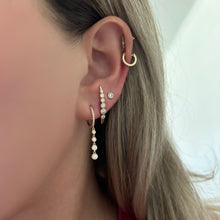 14K GOLD DIAMOND RILEY BEZEL EARRINGS