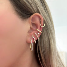 14K GOLD DIAMOND MARCY HOOPS