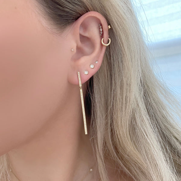 14K GOLD DIAMOND JANEY EARRINGS