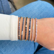 14K GOLD DIAMOND AND SAPPHIRE MEDIUM HILARY TENNIS BRACELET