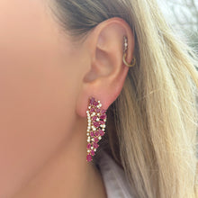 14K GOLD DIAMOND RUBY CICI EARRINGS