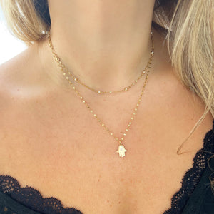 14K GOLD DIAMOND SPARKLE DIAMONDS BY THE YARD NECKLACE