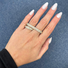 14K GOLD DIAMOND LAUREN DOUBLE FINGER RING