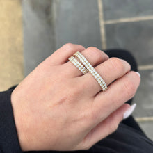 14K GOLD DIAMOND LAUREN DOUBLE FINGER RING