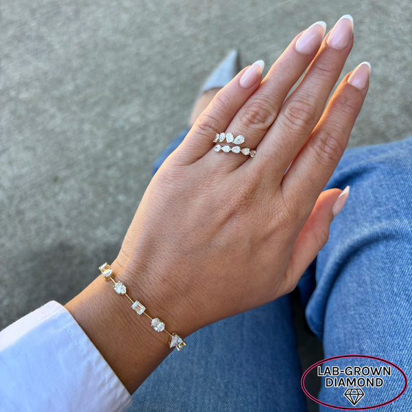 14K GOLD LAB GROWN DIAMOND CAMERON RING