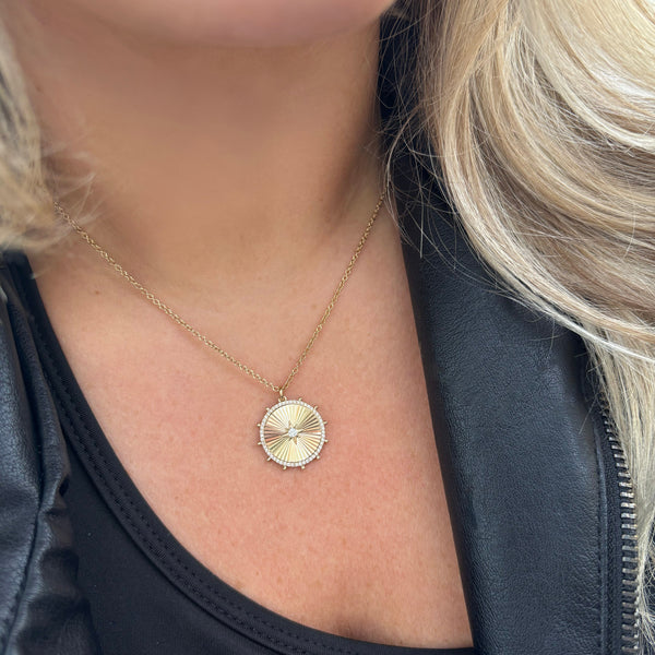 14K GOLD DIAMOND BELLE NECKLACE